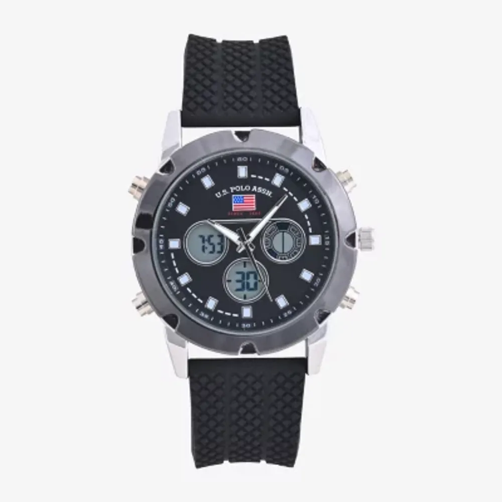 U.S. Polo Assn. Mens Black Strap Watch Us9799jc