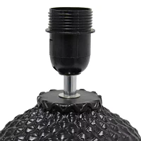 All the Rages Simple Designs Purled Texture Ceramic Table Lamp