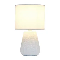 All the Rages Simple Designs Textured Pastel Table Lamp