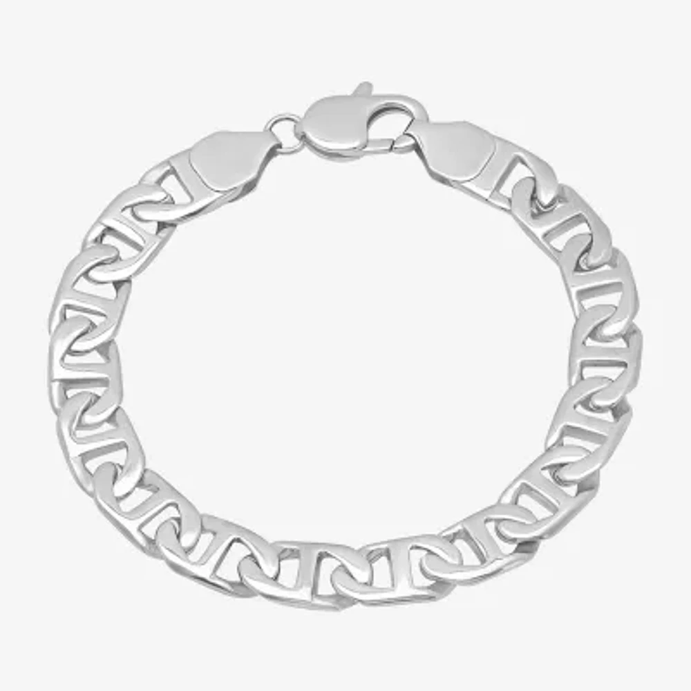 Mens Stainless Steel 8 3/4 Inch Link Bracelet