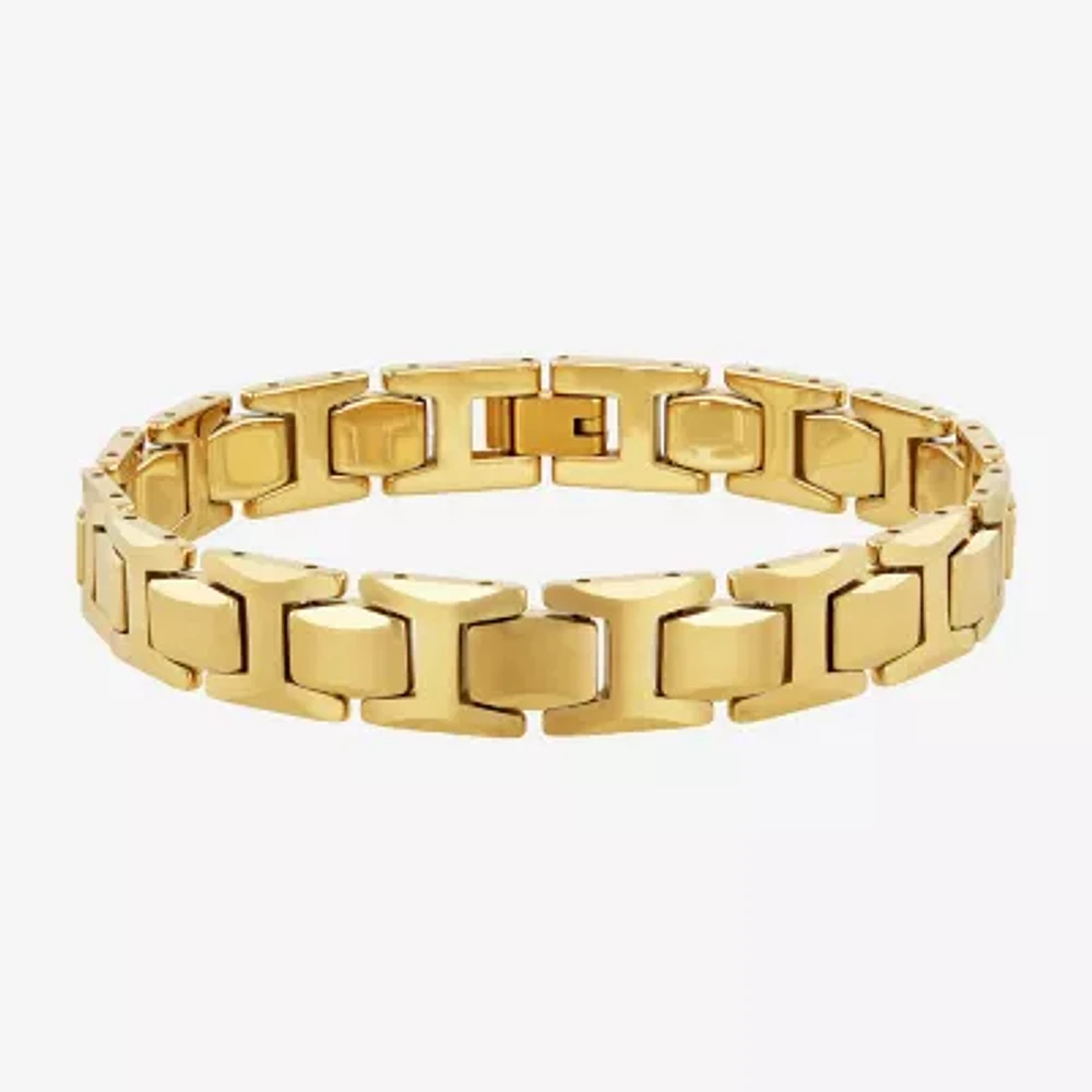 Mens Tungsten Solid Link Bracelet