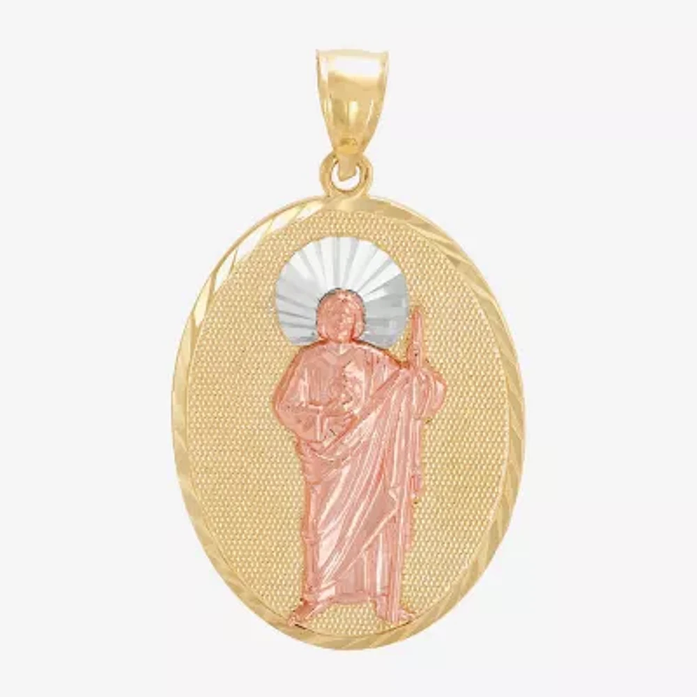 St. Jude Womens 14K Two Tone Gold Pendant