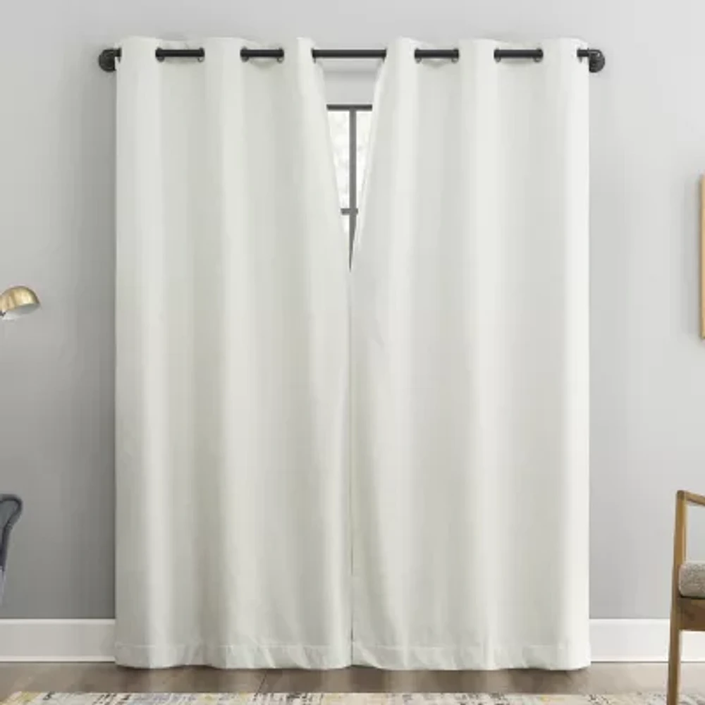 Sun Zero Aldwin Grommet Top Energy Saving 100% Blackout Single Curtain Panel