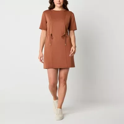 Stylus Womens Short Sleeve A-Line Dress