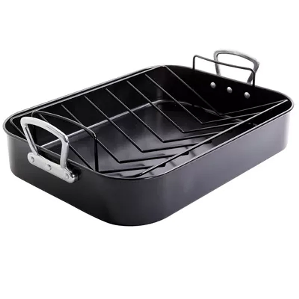 Gibson Home Broxton 2 piece Turkey Roaster & V-Rack
