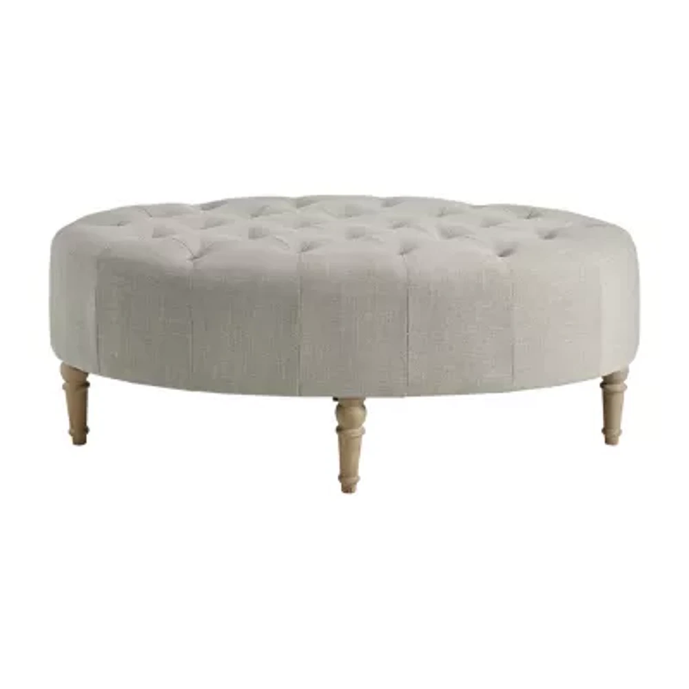 Martha Stewart Clara Tufted Upholstered Ottoman