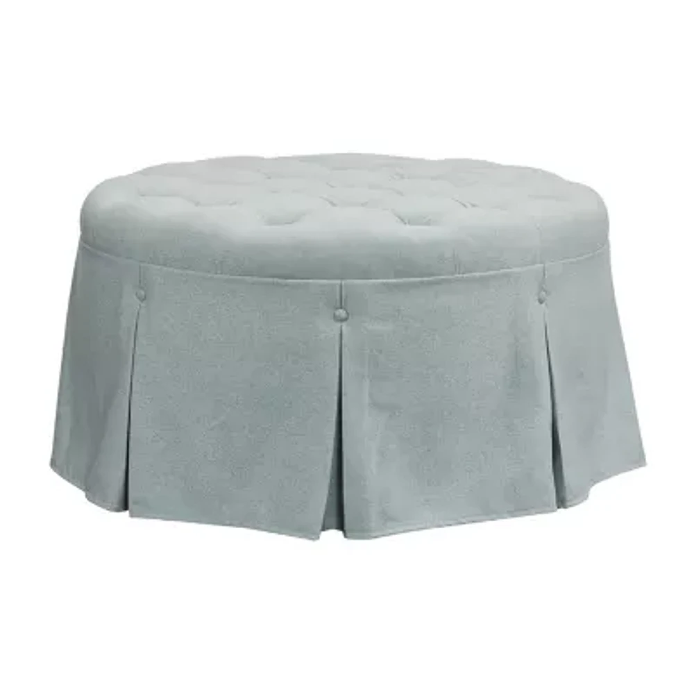 Martha Stewart Terri Tufted Upholstered Ottoman