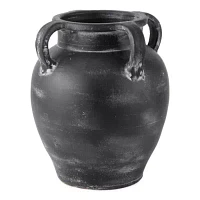 Linden Street "13"" Black Terracotta" Vase