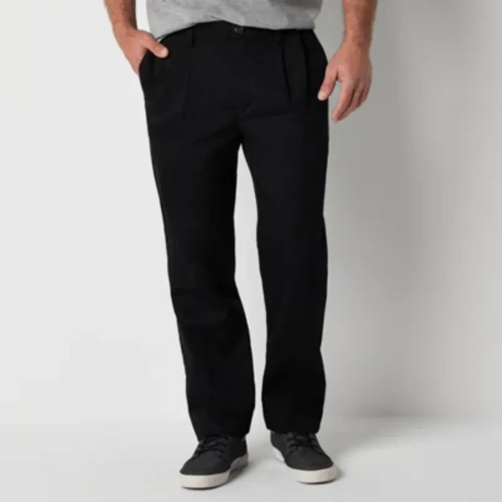St. John's Bay Universal Wrinkle Free Easy Care Mens Classic Fit Pleated Pant
