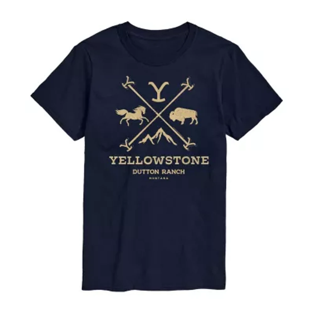 Mens Short Sleeve Yellowstone Graphic T-Shirt