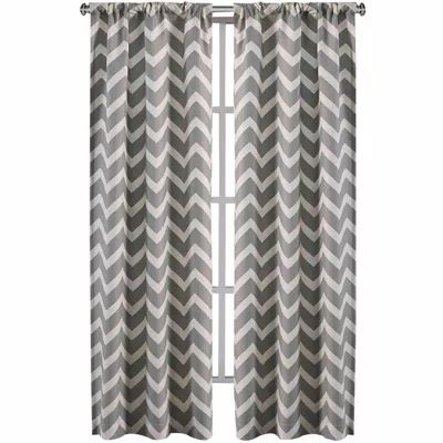 Home Expressions Rhett Rod Pocket Light-Filtering Set of 2 Curtain Panel
