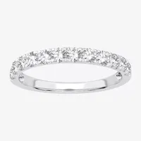 (H-I / Si1-Si2) Womens 2MM 3/4 CT. T.W. Lab Grown White Diamond 10K Gold Wedding Band