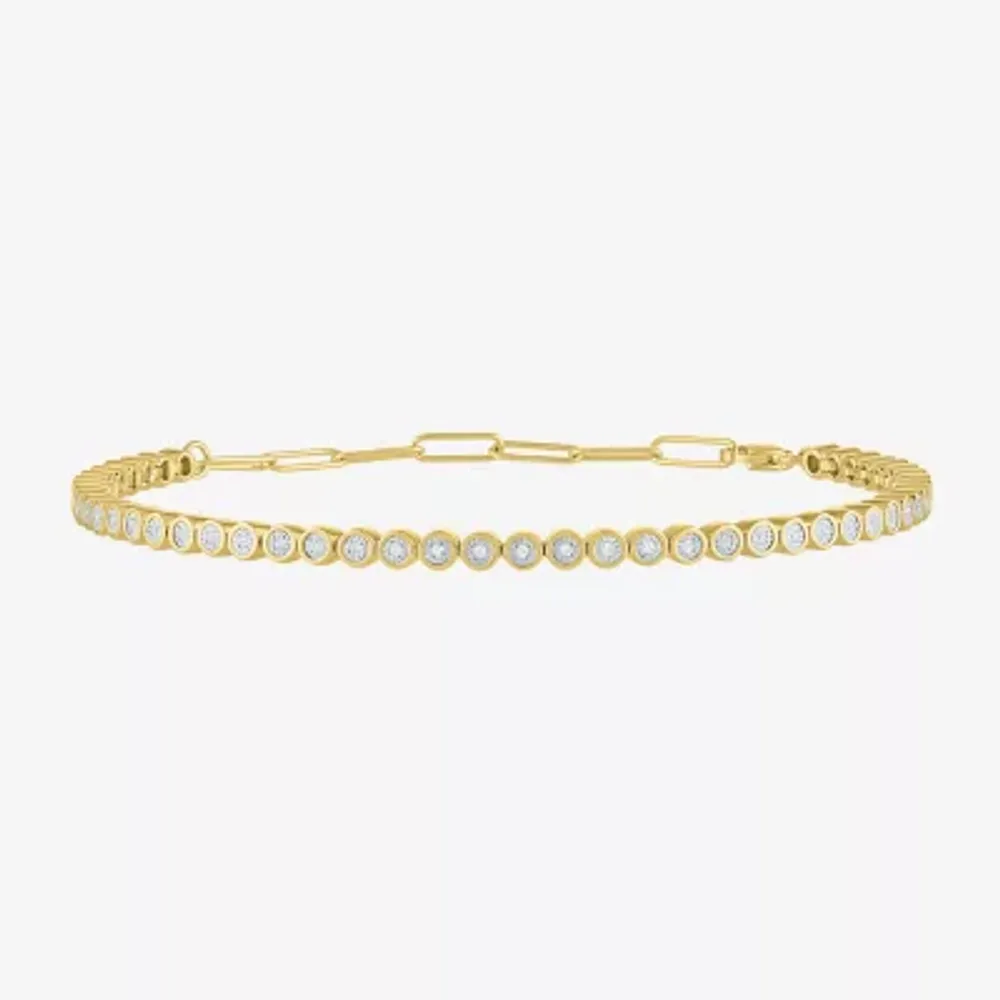 Diamond Addiction Womens 1/4 CT. T.W. Genuine White Sterling Silver 8 Inch Tennis Bracelet
