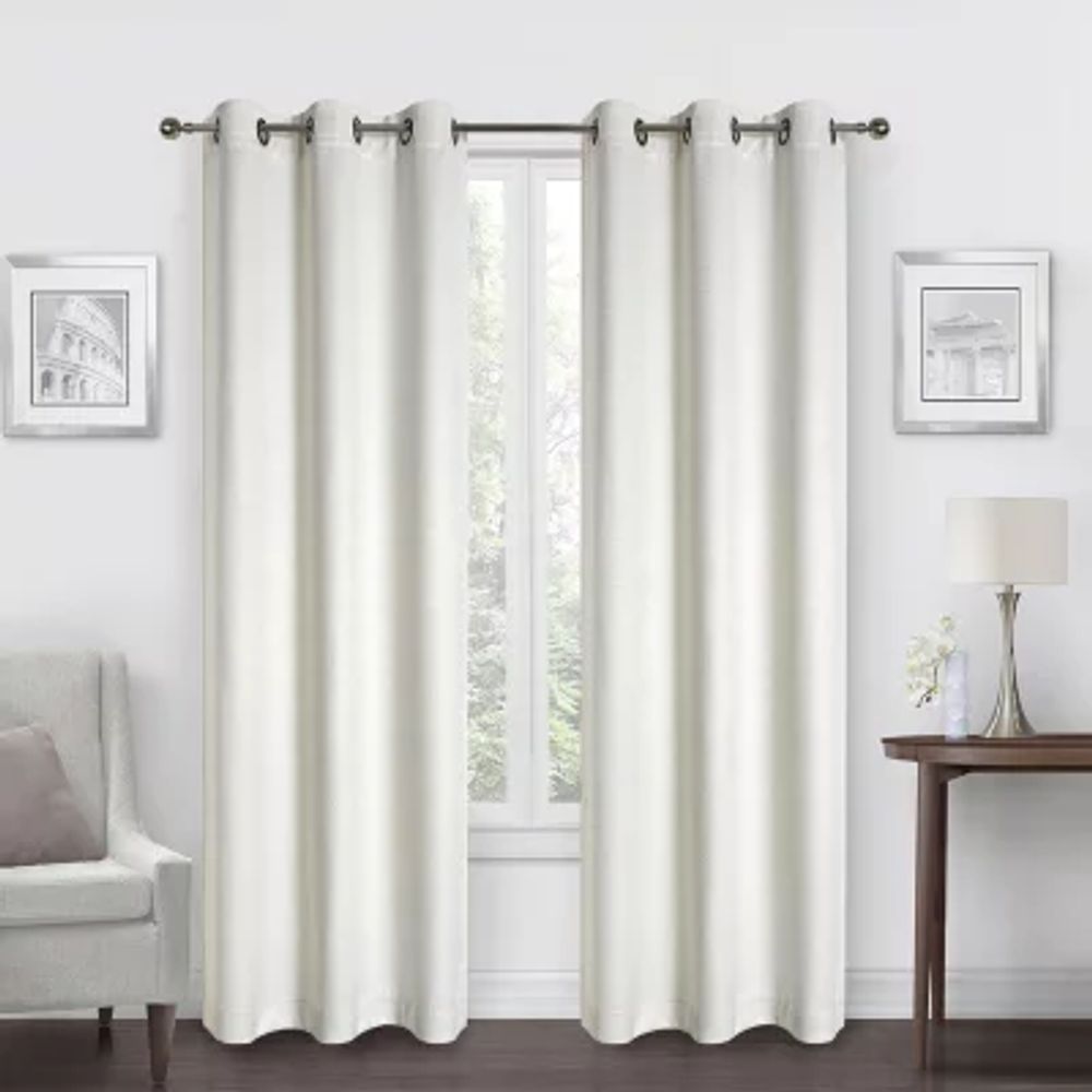 Regal Home Diamond Embossed Grommet Top Energy Saving Blackout Set of 2 Curtain Panel