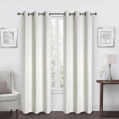 Regal Home Diamond Embossed Grommet Top Energy Saving Blackout Set of 2 Curtain Panel