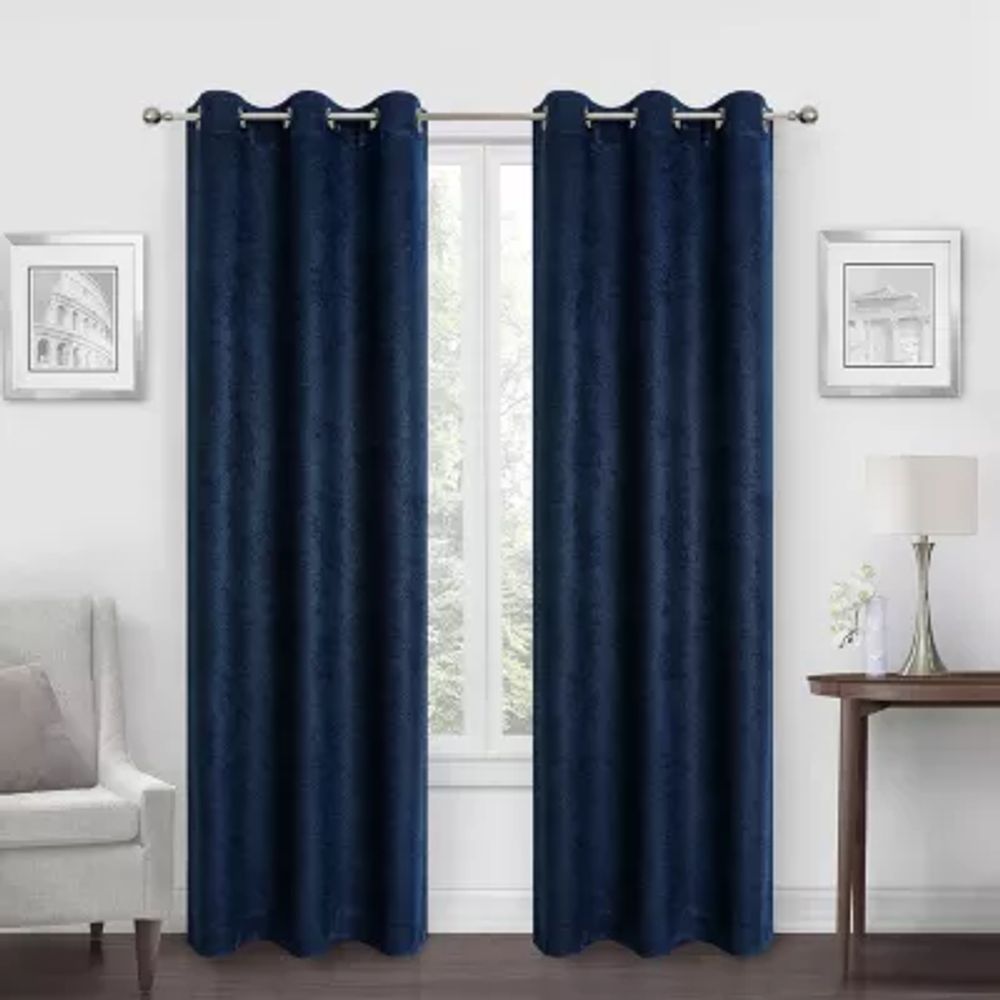Regal Home Diamond Embossed Grommet Top Energy Saving Blackout Set of 2 Curtain Panel