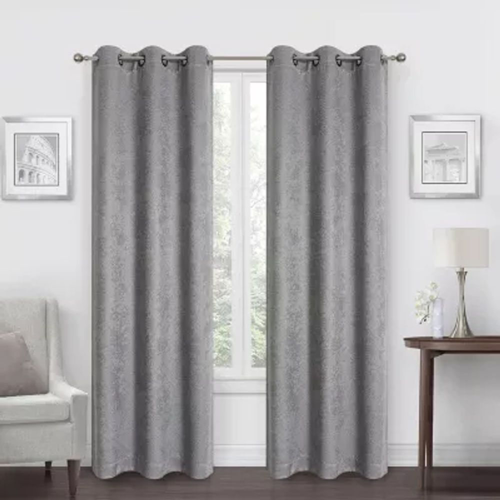 Regal Home Diamond Embossed Grommet Top Energy Saving Blackout Set of 2 Curtain Panel