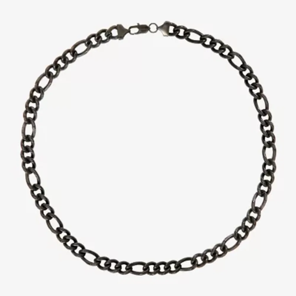Shaquille O'Neal XLG Mens Stainless Steel 24 Inch Figaro Chain Necklace