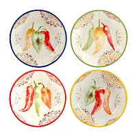 Certified International Sweet & Spicy 4-pc. Earthenware Soup Bowl