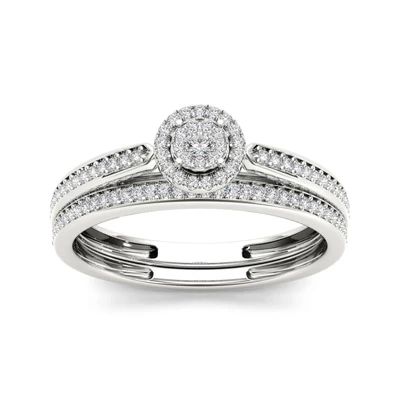 CT.T.W. Natural Diamond 10K Gold Bridal Ring Set