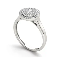 1/2 CT.T.W. Natural Diamond 10K White Gold Engagement Ring