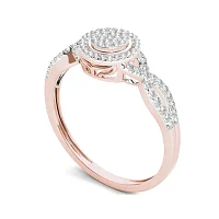 3/ CT.T.W. Natural Diamond 10K Rose Gold Engagement Ring