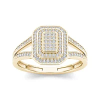 1/4 CT.T.W. Natural Diamond 10K Yellow Gold Engagement Ring