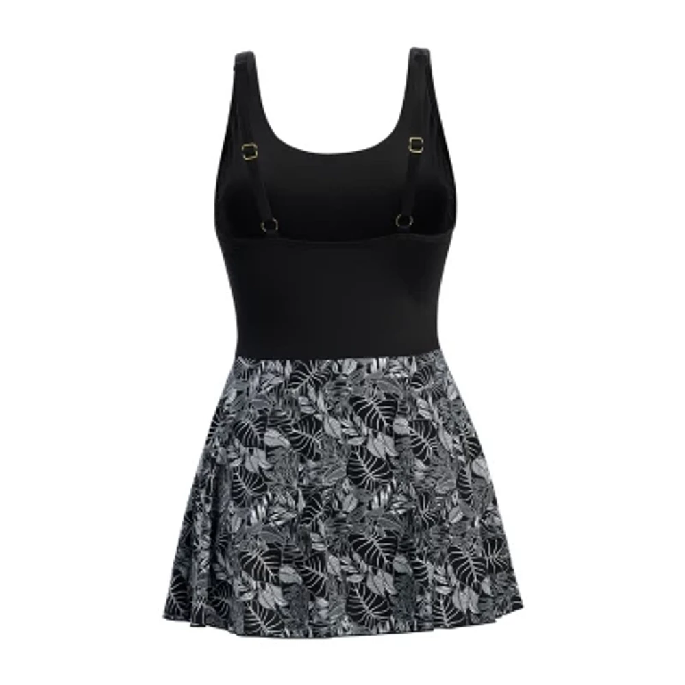 Dolfin Womens Easy-on + Easy-off Leaf One Piece Swimsuit