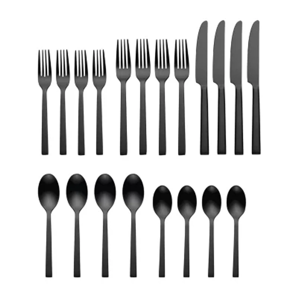 Oneida Chef's Table Black 20-pc. Everyday Flatware Set