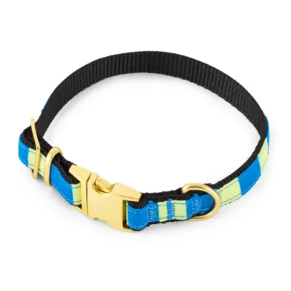 Paw & Tail Green And Blue Striped Collar Striped Dog Bandana