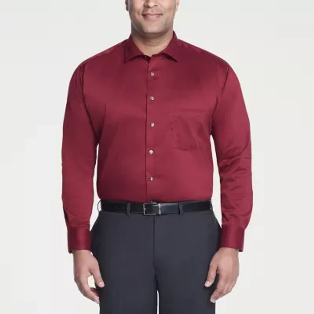 Van Heusen Big and Tall Ultra Flex Mens Regular Fit Wrinkle Free Long Sleeve Dress Shirt