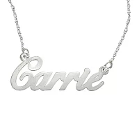 Personalized Womens 10K Gold 18 Inch Pendant Necklace