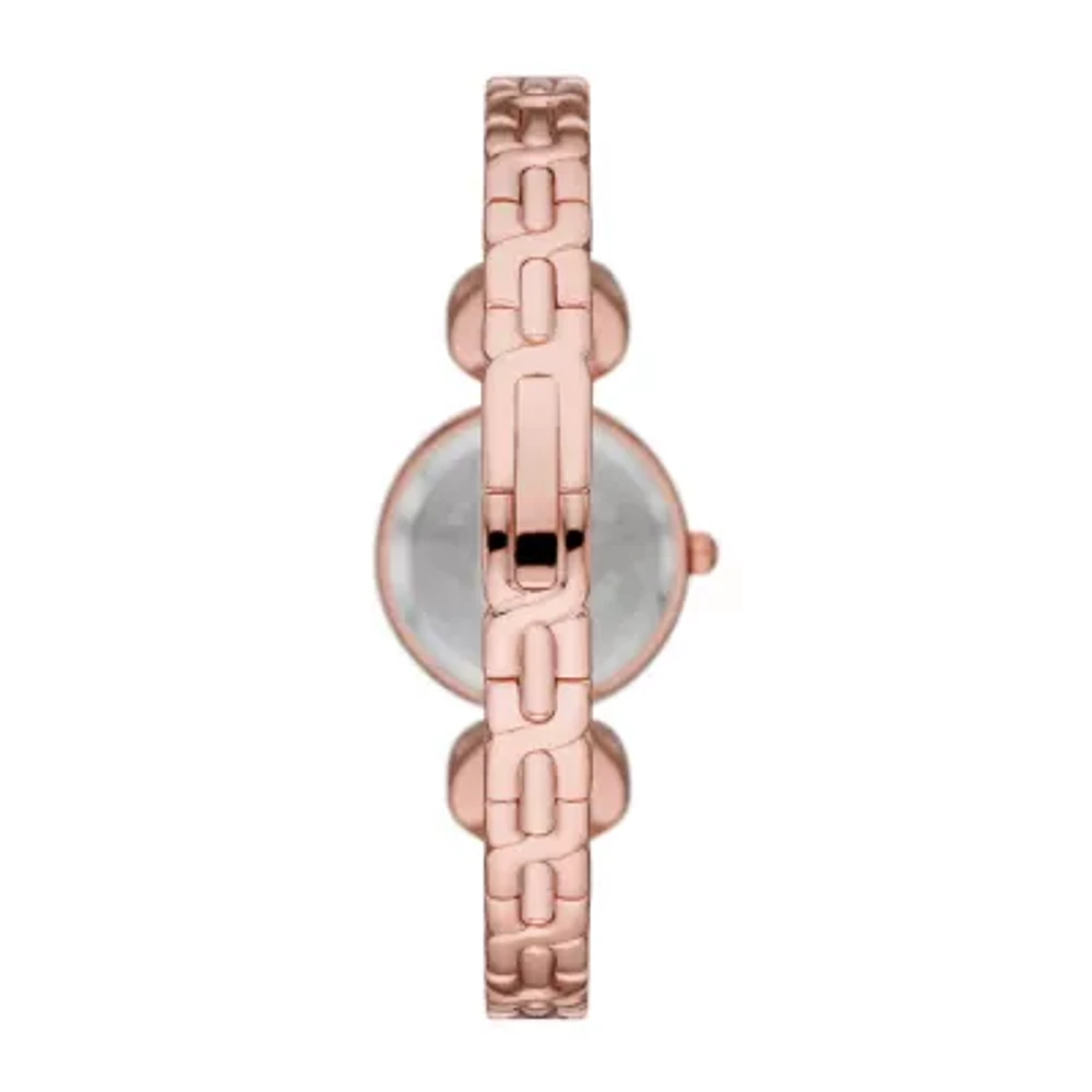 Geneva Ladies Womens Crystal Accent Rose Goldtone 2-pc. Watch Boxed Set Fmdjset059