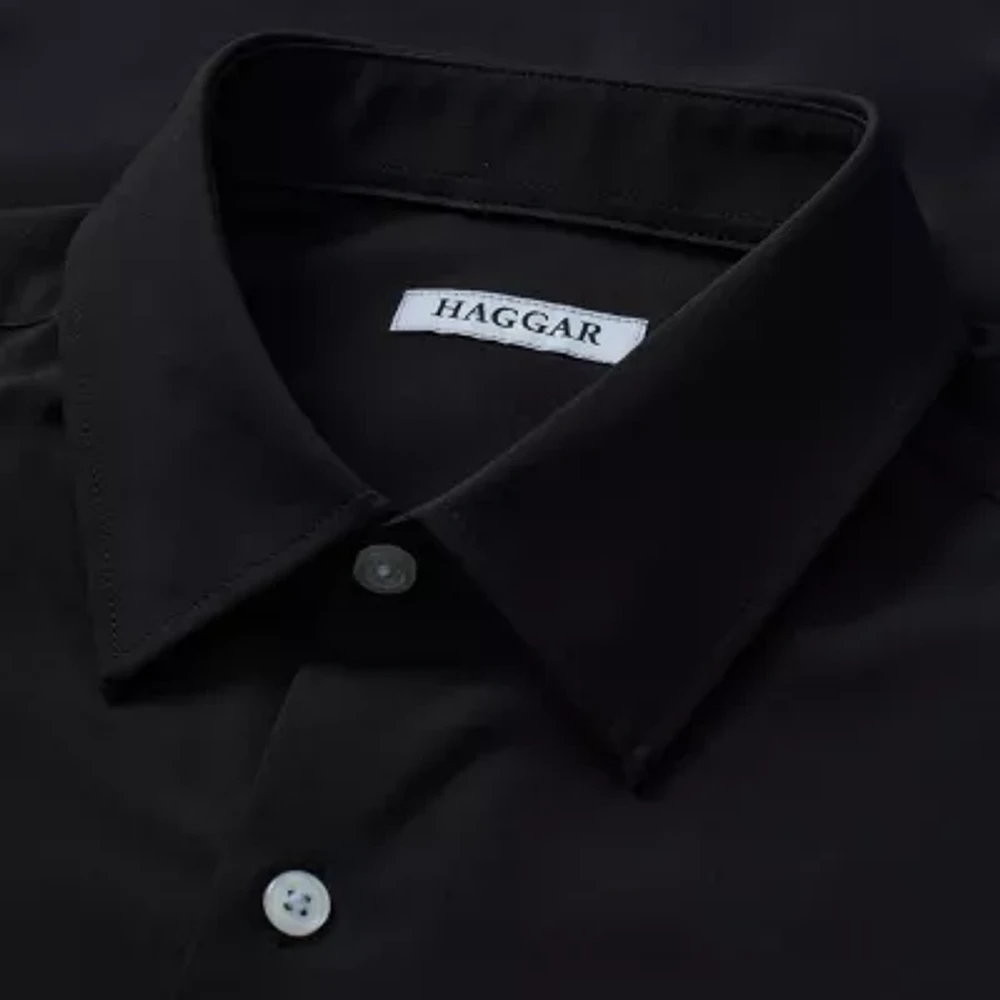 Haggar Smart Wash Mens Classic Fit Easy Care Long Sleeve Dress Shirt