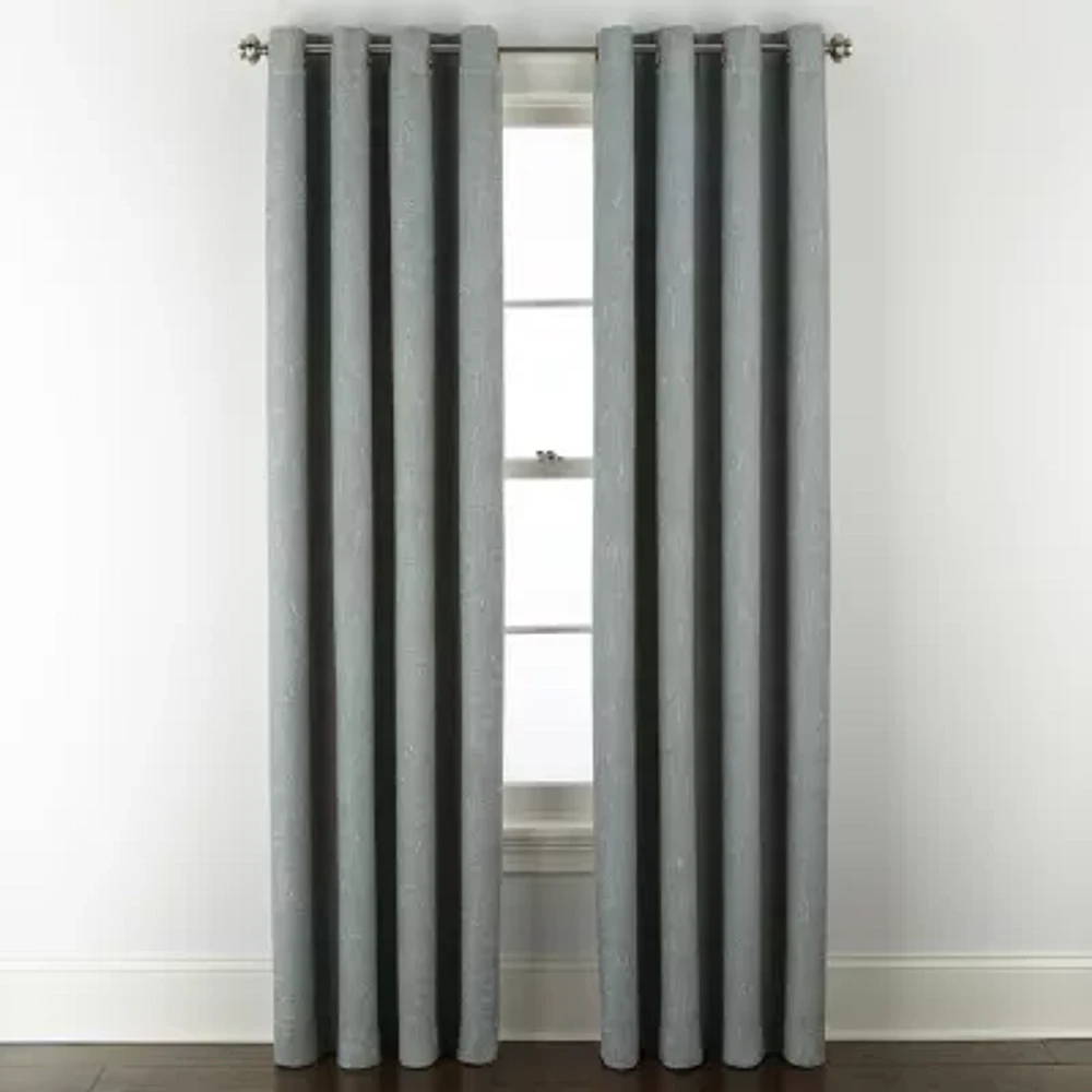Linden Street Bayshore Grommet Top Energy Saving 100% Blackout Single Curtain Panel