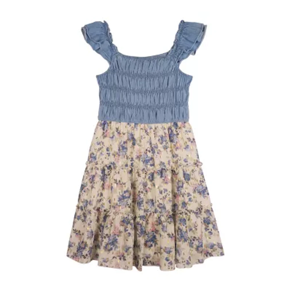 Lilt Big Kid Girls Sleeveless A-Line Dress