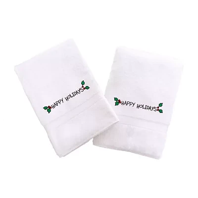 Linum Home Textiles Happy Holiday Ornamnt 2-pc. Hand Towel