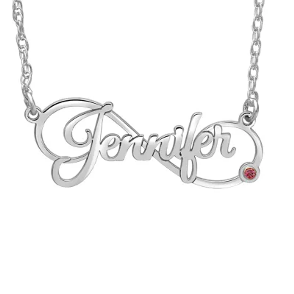 Personalized Womens Simulated 10K Gold 18 Inch Pendant Necklace