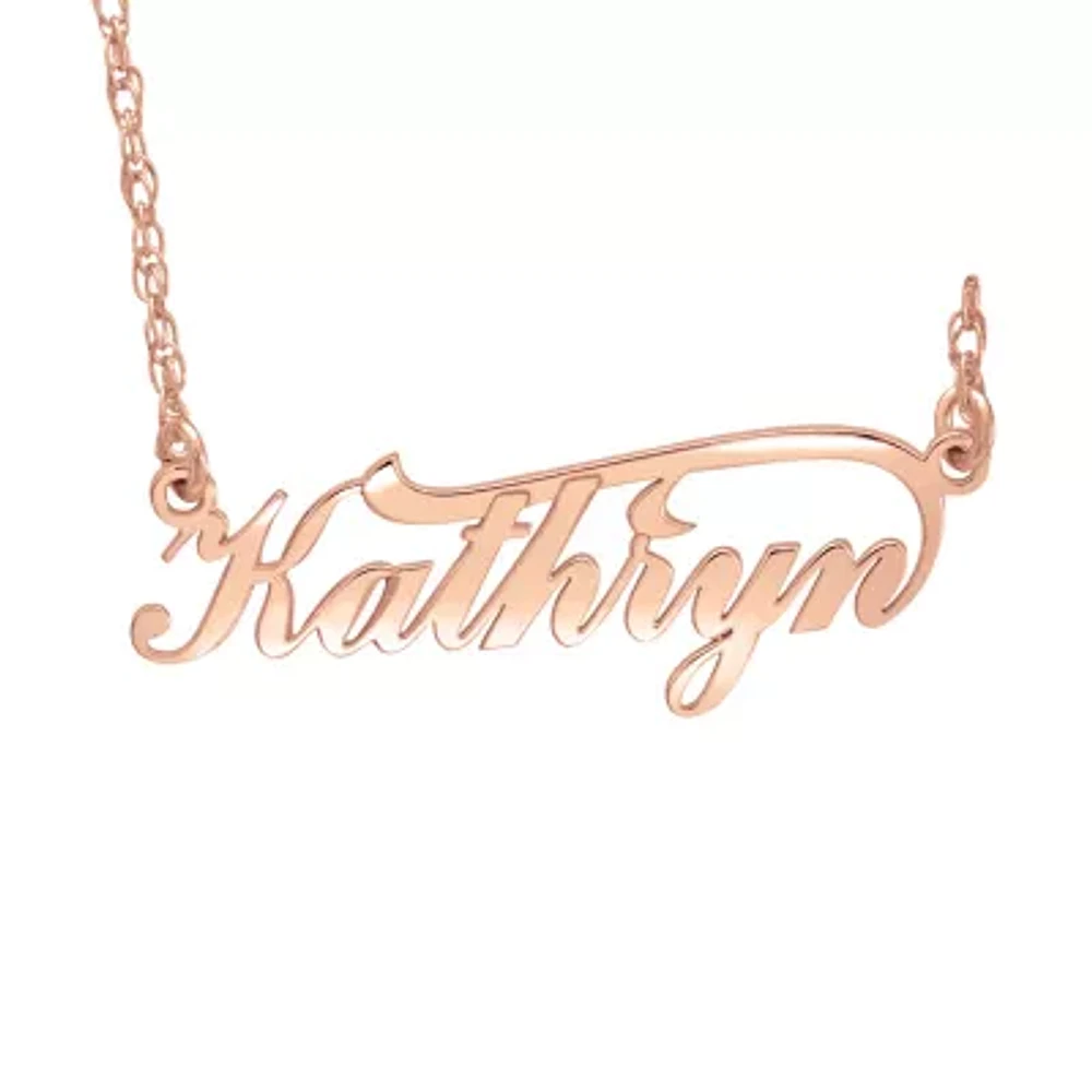 Personalized Womens 10K White, Yellow, or 14K Rose Gold Name Necklace