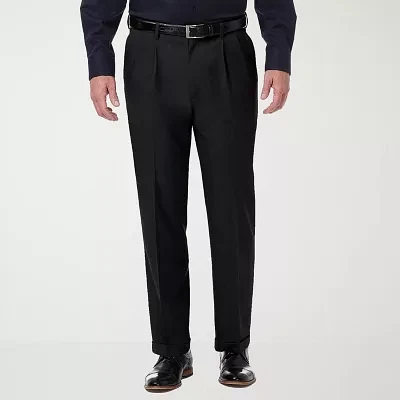 Haggar Premium Comfort Mens Classic Fit Pleated Front Dress Pant