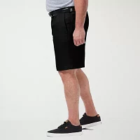 Haggar Expandable Waist Mens 9 1/2" Big and Tall Stretch Fabric Moisture Wicking Quick Dry Chino Short