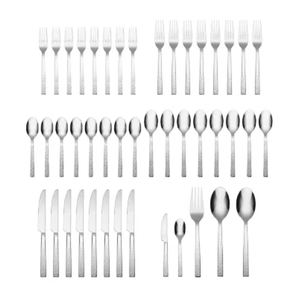 Oneida Chefs Table Hammered 45-pc. Flatware Set