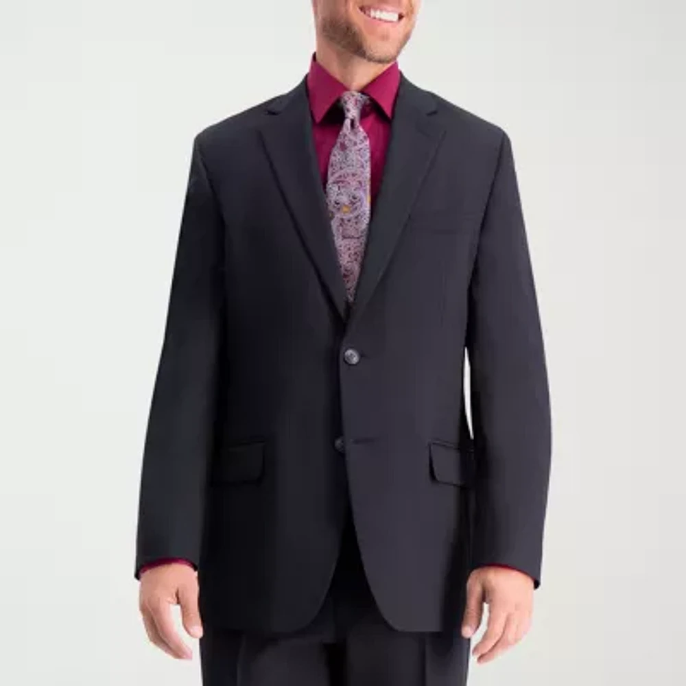 Haggar Travel Performance Tailored Heather Twill Mens Stretch Fabric Classic Fit Suit Jacket