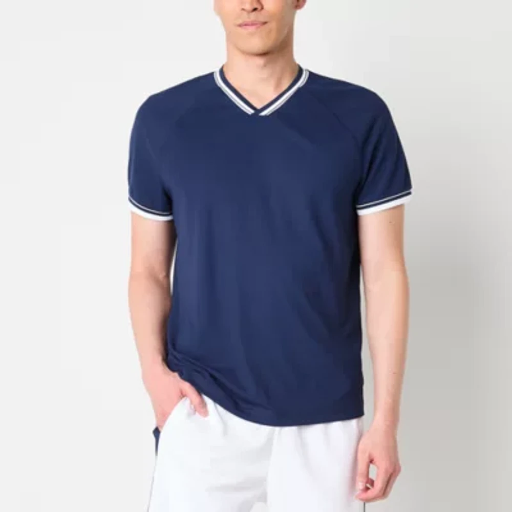Xersion Pique Mens V Neck Short Sleeve Active T-Shirt