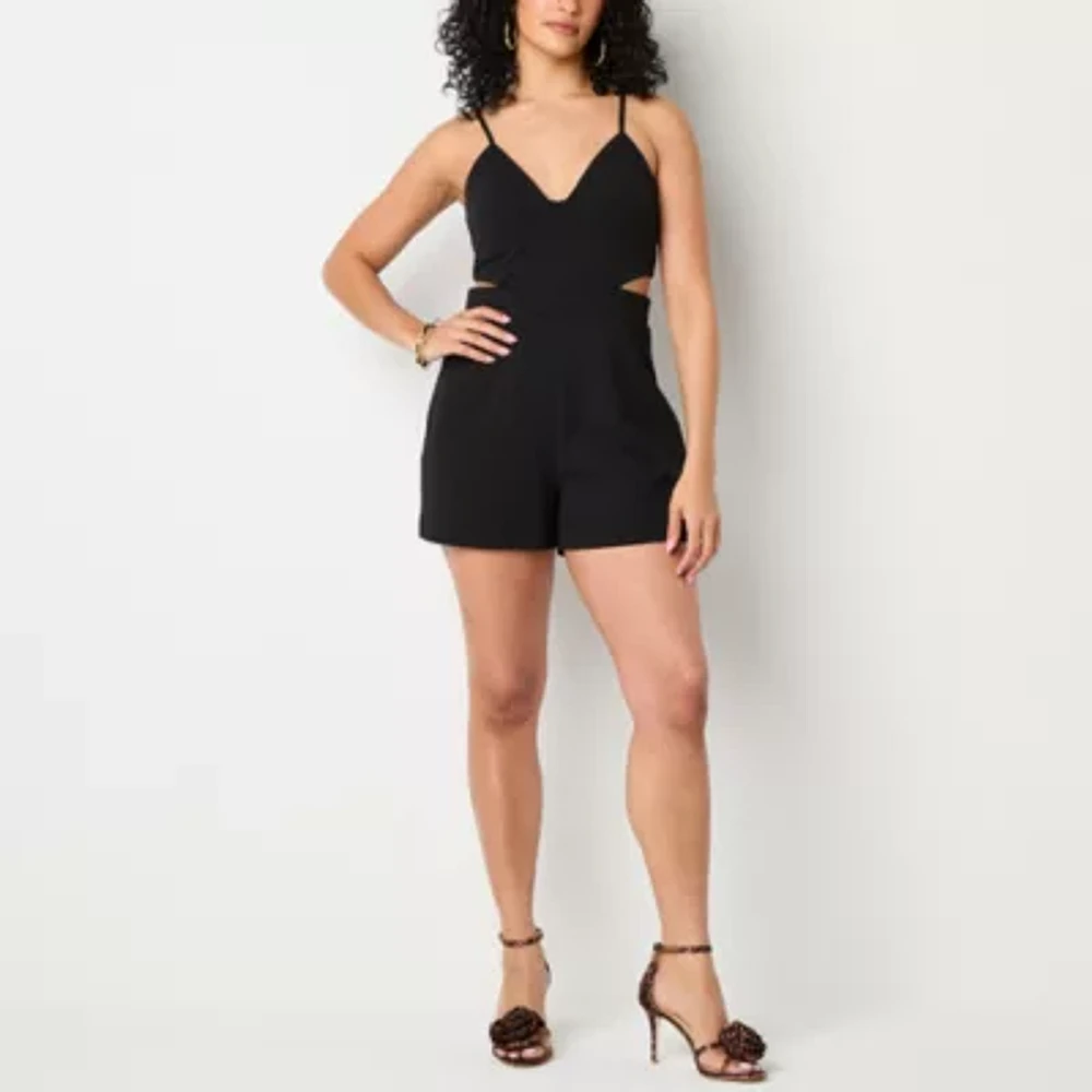 Bold Elements Womens V Neck Sleeveless Jumpsuit
