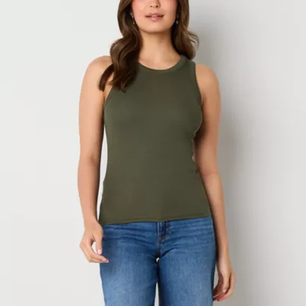 a.n.a Womens High Neck Sleeveless Tank Top