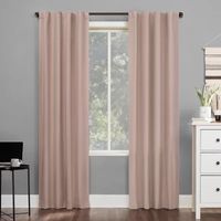 Sun Zero Cyrus Thermal Rod Pocket Back Tab Energy Saving 100% Blackout Single Curtain Panel