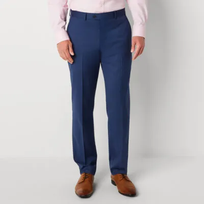 Stafford Birdseye Signature Coolmax All Season Mens Stretch Fabric Slim Fit Flat Front Suit Pant