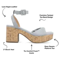 Journee Collection Womens Eianna Heeled Sandals