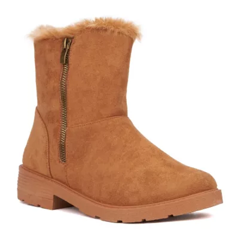 Olivia Miller Womens Ginevra Flat Heel Booties